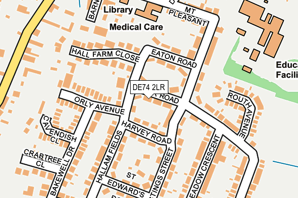 DE74 2LR map - OS OpenMap – Local (Ordnance Survey)