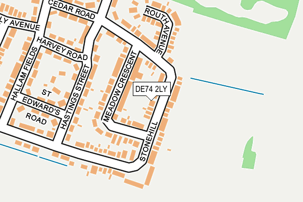 DE74 2LY map - OS OpenMap – Local (Ordnance Survey)