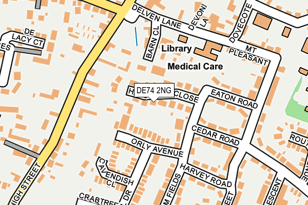 DE74 2NG map - OS OpenMap – Local (Ordnance Survey)