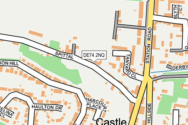 DE74 2NQ map - OS OpenMap – Local (Ordnance Survey)