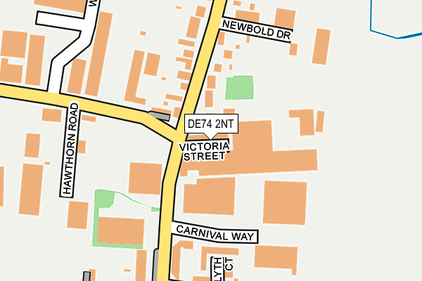 DE74 2NT map - OS OpenMap – Local (Ordnance Survey)