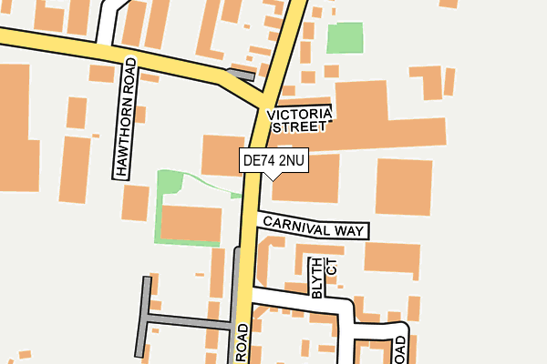 DE74 2NU map - OS OpenMap – Local (Ordnance Survey)