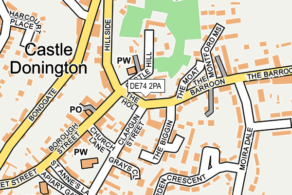 DE74 2PA map - OS OpenMap – Local (Ordnance Survey)