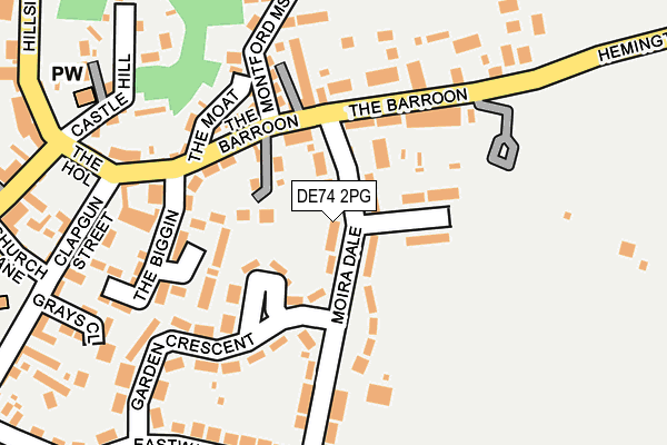 DE74 2PG map - OS OpenMap – Local (Ordnance Survey)