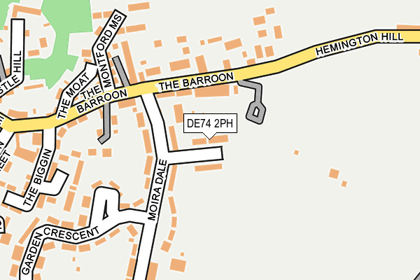 DE74 2PH map - OS OpenMap – Local (Ordnance Survey)