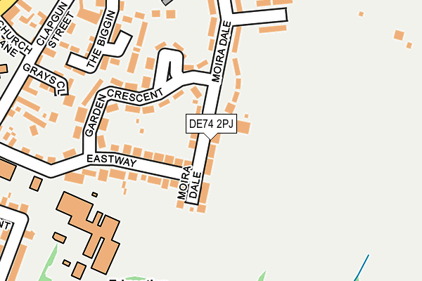 DE74 2PJ map - OS OpenMap – Local (Ordnance Survey)