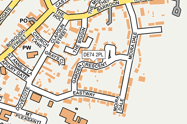 DE74 2PL map - OS OpenMap – Local (Ordnance Survey)