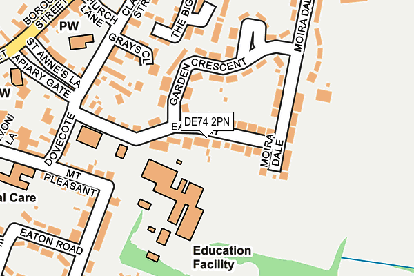 DE74 2PN map - OS OpenMap – Local (Ordnance Survey)