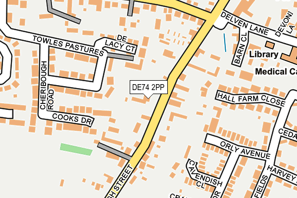 DE74 2PP map - OS OpenMap – Local (Ordnance Survey)
