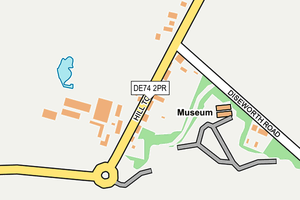 DE74 2PR map - OS OpenMap – Local (Ordnance Survey)