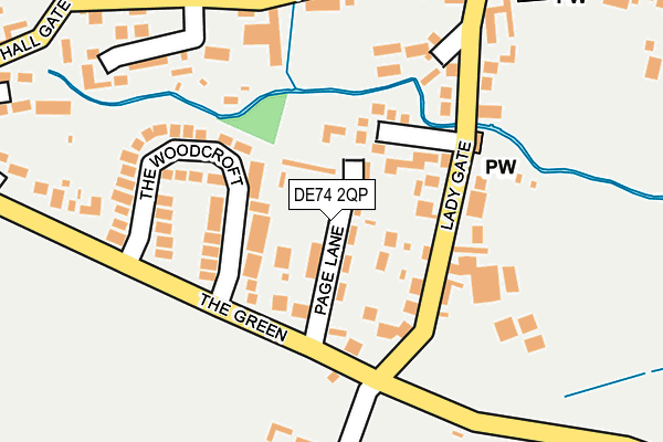 DE74 2QP map - OS OpenMap – Local (Ordnance Survey)