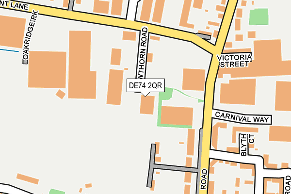 DE74 2QR map - OS OpenMap – Local (Ordnance Survey)