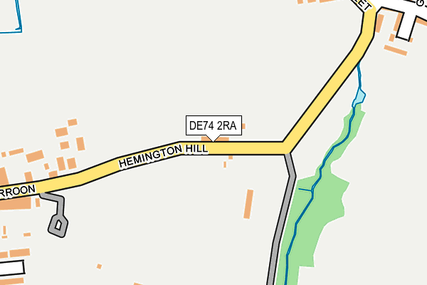 DE74 2RA map - OS OpenMap – Local (Ordnance Survey)