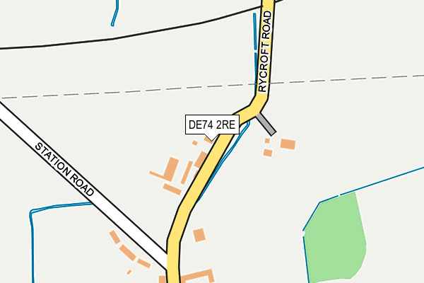 DE74 2RE map - OS OpenMap – Local (Ordnance Survey)