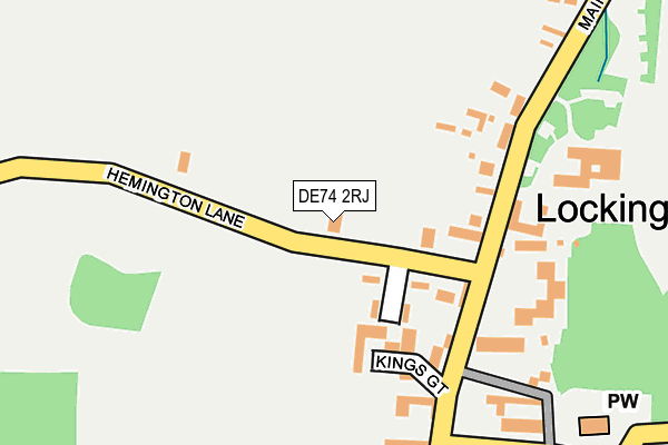 DE74 2RJ map - OS OpenMap – Local (Ordnance Survey)