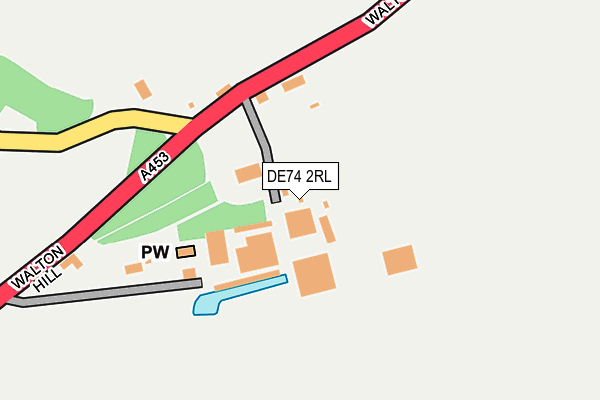 DE74 2RL map - OS OpenMap – Local (Ordnance Survey)