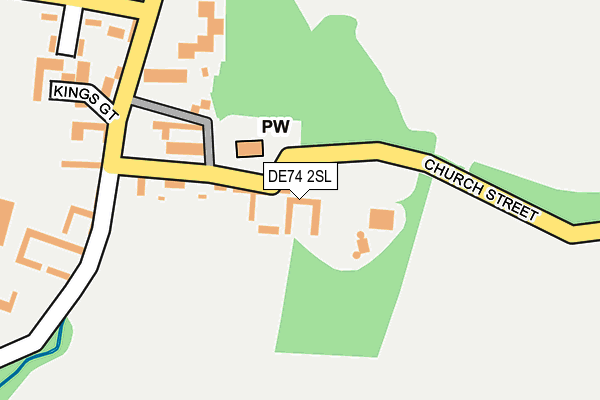 DE74 2SL map - OS OpenMap – Local (Ordnance Survey)
