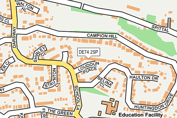 DE74 2SP map - OS OpenMap – Local (Ordnance Survey)