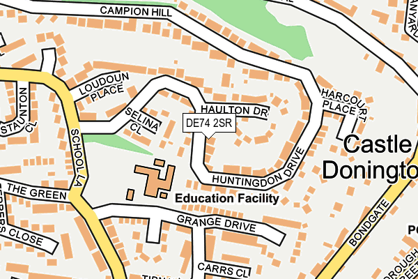 DE74 2SR map - OS OpenMap – Local (Ordnance Survey)