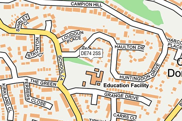 DE74 2SS map - OS OpenMap – Local (Ordnance Survey)