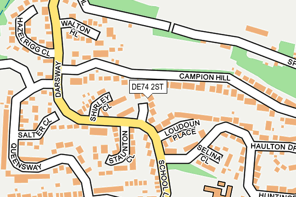 DE74 2ST map - OS OpenMap – Local (Ordnance Survey)
