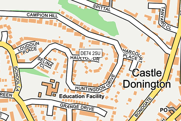 DE74 2SU map - OS OpenMap – Local (Ordnance Survey)