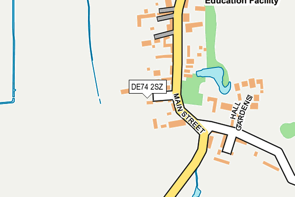DE74 2SZ map - OS OpenMap – Local (Ordnance Survey)