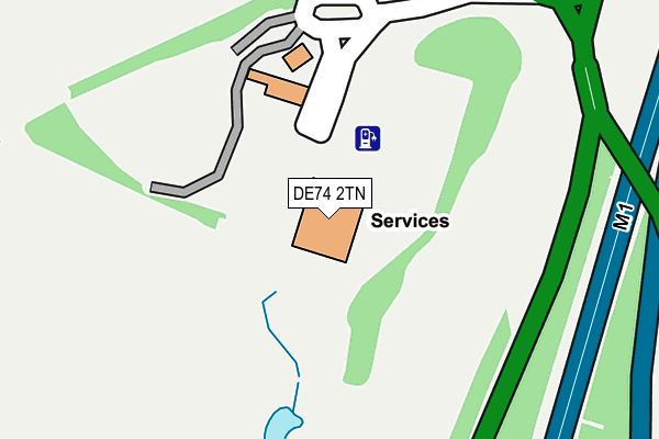 DE74 2TN map - OS OpenMap – Local (Ordnance Survey)
