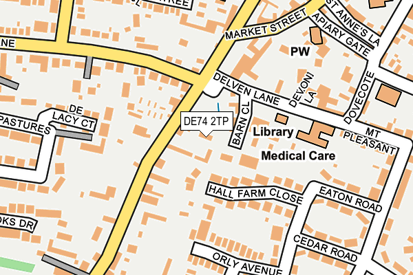 DE74 2TP map - OS OpenMap – Local (Ordnance Survey)