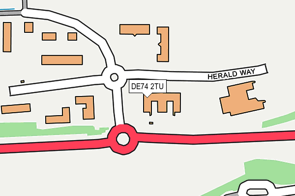 DE74 2TU map - OS OpenMap – Local (Ordnance Survey)