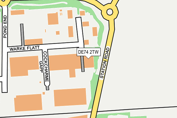 DE74 2TW map - OS OpenMap – Local (Ordnance Survey)