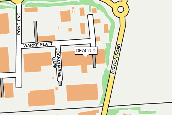 DE74 2UD map - OS OpenMap – Local (Ordnance Survey)