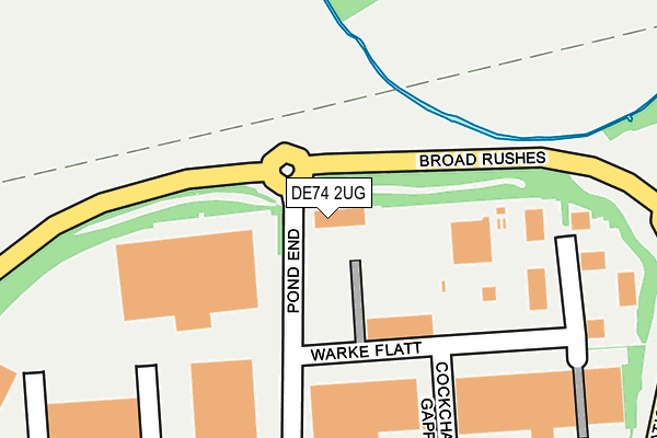 DE74 2UG map - OS OpenMap – Local (Ordnance Survey)