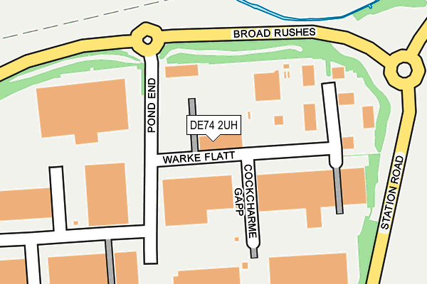 DE74 2UH map - OS OpenMap – Local (Ordnance Survey)