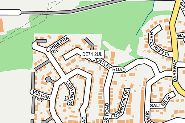 DE74 2UL map - OS OpenMap – Local (Ordnance Survey)
