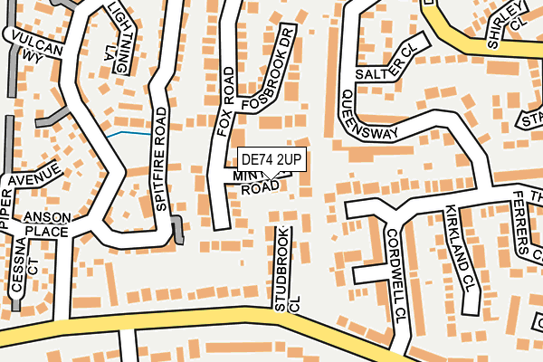 DE74 2UP map - OS OpenMap – Local (Ordnance Survey)