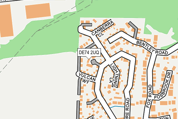 DE74 2UQ map - OS OpenMap – Local (Ordnance Survey)