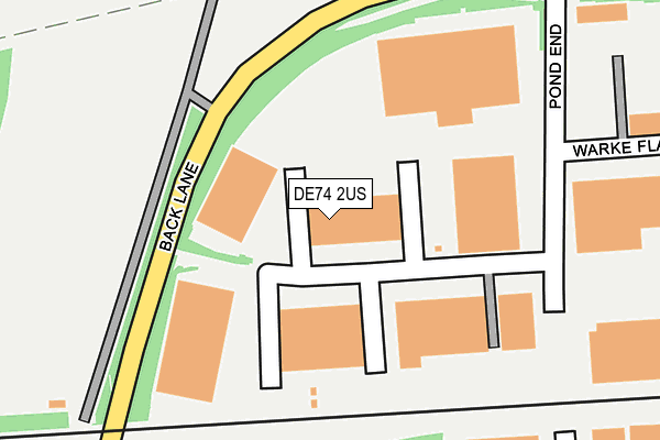 DE74 2US map - OS OpenMap – Local (Ordnance Survey)