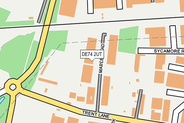 DE74 2UT map - OS OpenMap – Local (Ordnance Survey)