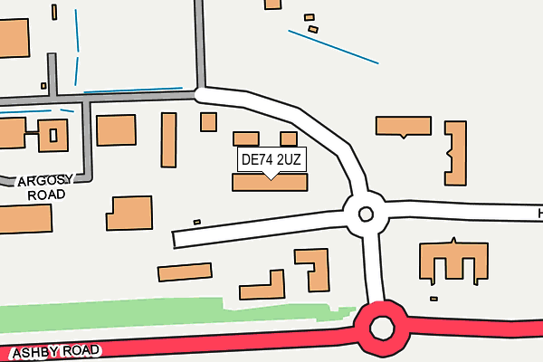 DE74 2UZ map - OS OpenMap – Local (Ordnance Survey)
