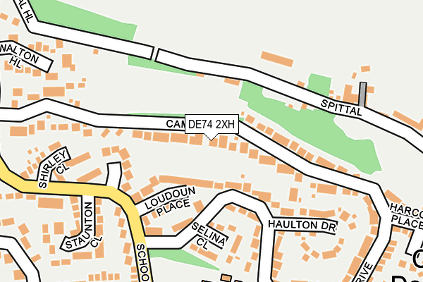 DE74 2XH map - OS OpenMap – Local (Ordnance Survey)