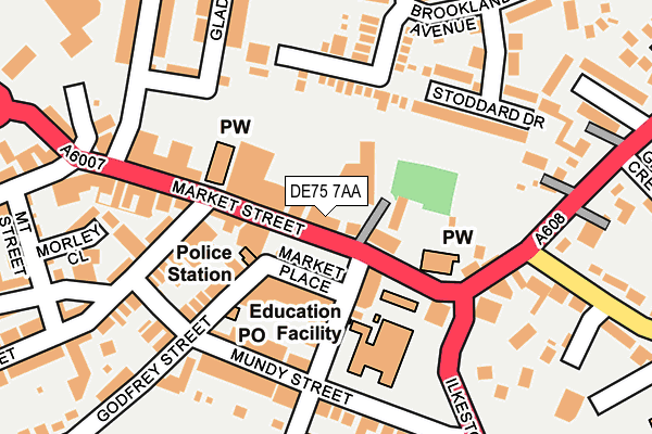 DE75 7AA map - OS OpenMap – Local (Ordnance Survey)