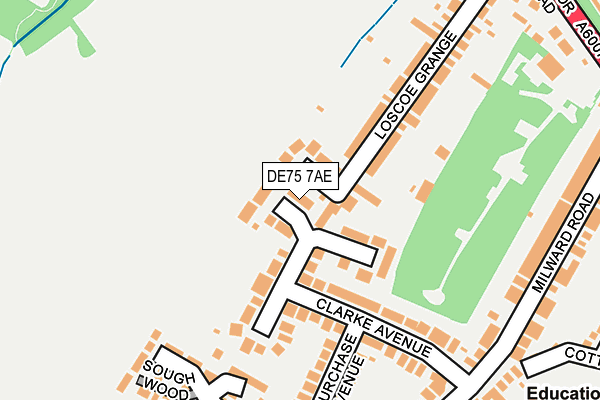 DE75 7AE map - OS OpenMap – Local (Ordnance Survey)