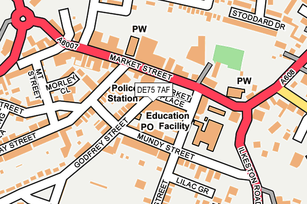 DE75 7AF map - OS OpenMap – Local (Ordnance Survey)