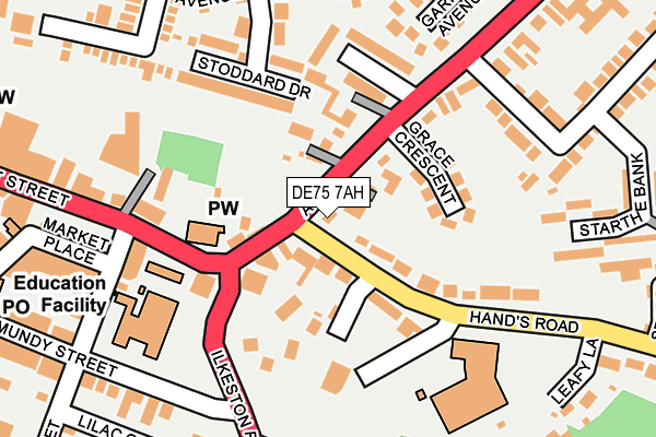 DE75 7AH map - OS OpenMap – Local (Ordnance Survey)
