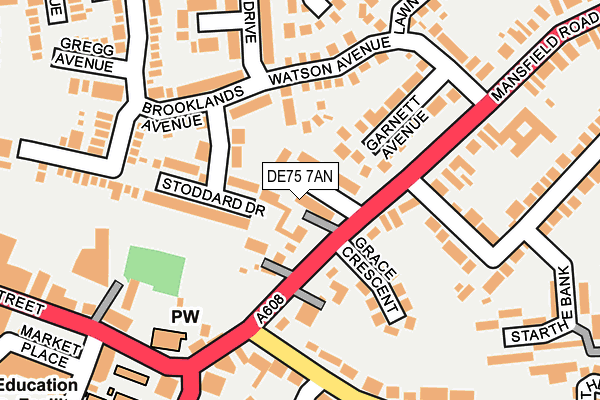 DE75 7AN map - OS OpenMap – Local (Ordnance Survey)