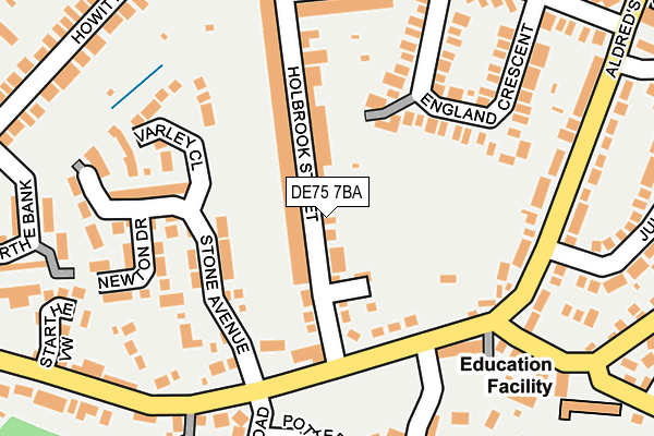 DE75 7BA map - OS OpenMap – Local (Ordnance Survey)