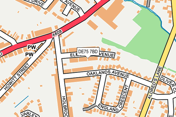 DE75 7BD map - OS OpenMap – Local (Ordnance Survey)