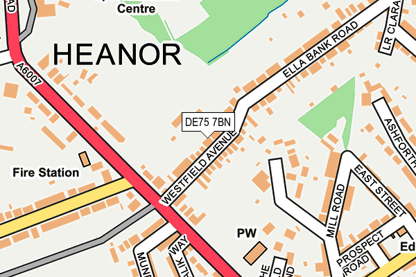 DE75 7BN map - OS OpenMap – Local (Ordnance Survey)