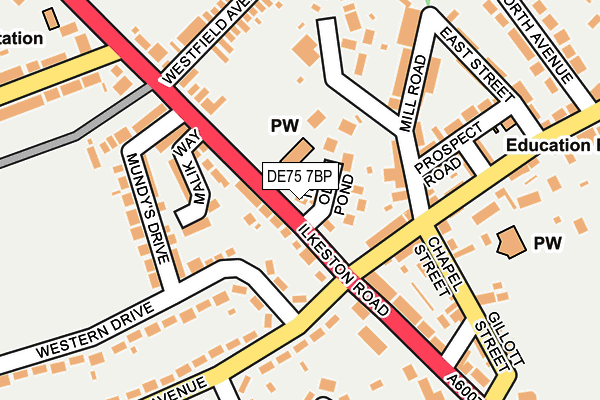 DE75 7BP map - OS OpenMap – Local (Ordnance Survey)